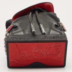 Christian Louboutin Black/Red Leather and Rubber Small Explorafunk Backpack