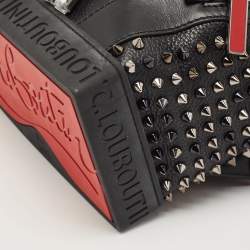 Christian Louboutin Black/Red Leather and Rubber Small Explorafunk Backpack