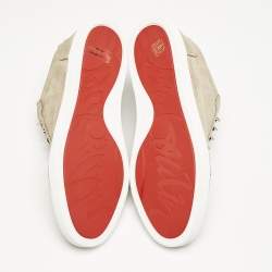 Christian Louboutin Beige Suede F.A.V Fique A Vontade Sneakers Size 42.5