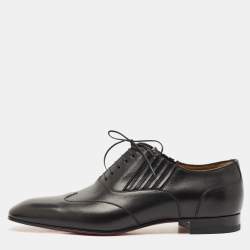 Ermenegildo Zegna Black Leather Monk Strap Oxfords Size 42.5