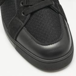 مملوكة مسبقًا حذاء رياضي كريستيان لوبوتان رانتلواو شبكي وجلد أسود مقاس 40.5