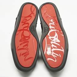 مملوكة مسبقًا حذاء رياضي كريستيان لوبوتان رانتلواو شبكي وجلد أسود مقاس 40.5