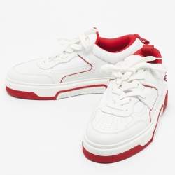 مملوكة مسبقًا حذاء رياضي كريستيان لوبوتان برقبة منخفضة أسترو لوبي سترس سويدي رمادي مقاس 41.5