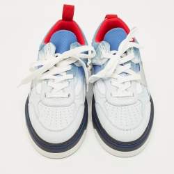 Pre Owned Christian Louboutin Blue/White Denim Astroloubi Sneakers Size 41.5