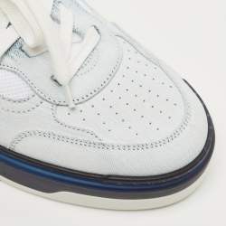 Pre Owned Christian Louboutin Blue/White Denim Astroloubi Sneakers Size 41.5