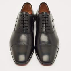 Pre Owned حذاء أكسفورد كريستيان لوبوتان جريجو جلد بني مقاس 43.5