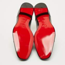 Pre Owned حذاء أكسفورد كريستيان لوبوتان جريجو جلد بني مقاس 43.5