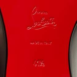 Pre Owned حذاء أكسفورد كريستيان لوبوتان جري جو جلد بني مقاس 43.5