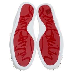 حذاء رياضي كريستيان لوبوتان  لويس جونيور  قماش شبكي وجلد سبايكس برقبة منخفضة مقاس 43.5