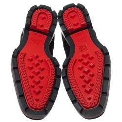 مملوكة مسبقًا Christian Louboutin Black Suede Leather Hubertus Lace Up Oxford Size 43