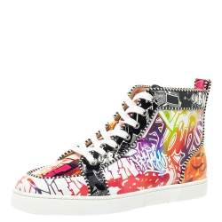 Christian Louboutin Multicolor Ginzana Lou Spikes Orlato High-Top