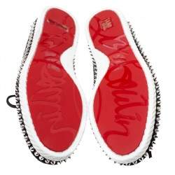 Pre Owned Christian Louboutin Black Suede Steckel Spike Boat Loafers Size 42