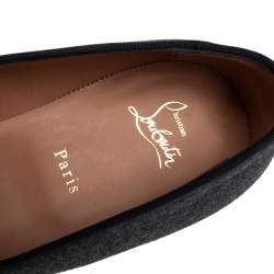 Christian Louboutin Multicolor Patent Leather And Wool Officer Smoking Slippers Size 45