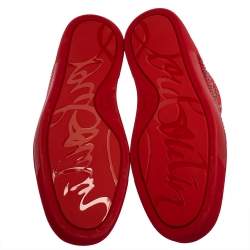 Pre Owned Christian Louboutin Red Suede Galaxtitude High Top Sneakers Size 40