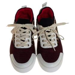 مملوكة مسبقًا Christian Louboutin Multicolor Leather Fabric and Pony Hair Aurelien Low Top Sneakers Size 40