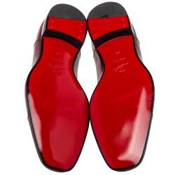 Pre Owned Christian Louboutin Red Leather Greggo Oxford Size 42 