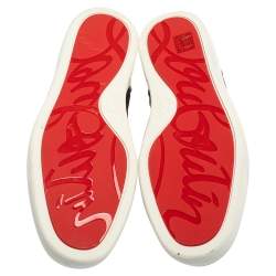 مملوكة مسبقًا Christian Louboutin Multicolor Mesh And Leather Louis Junior Low Top Sneakers Size 42