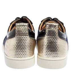 مملوكة مسبقًا Christian Louboutin Multicolor Mesh And Leather Louis Junior Low Top Sneakers Size 42