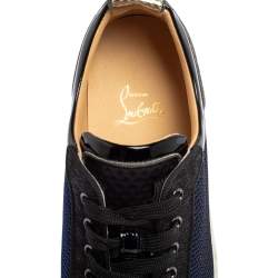 مملوكة مسبقًا Christian Louboutin Multicolor Mesh And Leather Louis Junior Low Top Sneakers Size 42