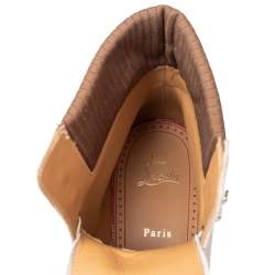 Christian Louboutin Beige Suede Trapman Ankle Boots Size 44