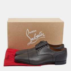 Christian Louboutin Dark Brown Surcity Minigraine Derby Size 43
