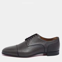 Christian Louboutin Dark Brown Surcity Minigraine Derby Size 43