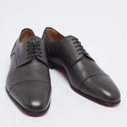 Christian Louboutin Dark Brown Surcity Minigraine Derby Size 43