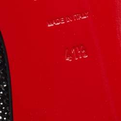 Christian Louboutin Black Suede Dandelion Strass Smoking Slippers Size 41.5