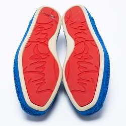 Christian Louboutin Blue Suede Espadon Espadrilles Loafers Size 42
