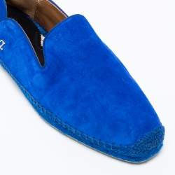Christian Louboutin Blue Suede Espadon Espadrilles Loafers Size 42