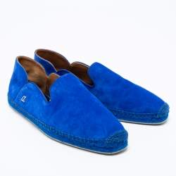 Christian Louboutin Blue Suede Espadon Espadrilles Loafers Size 42