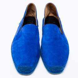 Christian Louboutin Blue Suede Espadon Espadrilles Loafers Size 42