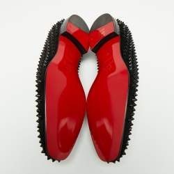 مملوكة مسبقًا حذاء سليبرز سموكينغ كريستيان لوبوتان سويدي أسود سبياكز داندليون مقاس 42