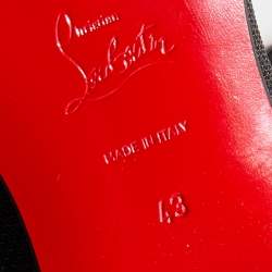 مملوكة مسبقًا Christian Louboutin Black Nylon Rivalion Tassel Smoking Slippers Size 43