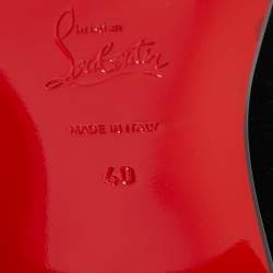 Pre Owned Christian Louboutin Black/Navy Blue Velvet Captain Loubi Loafers Size 40