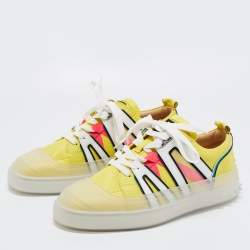 Christian Louboutin Multicolor Leather and Rubber Vida Viva Sneakers Size 43.5