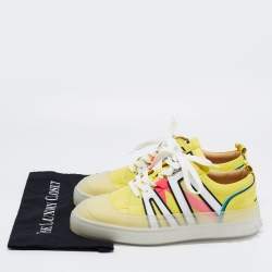 Christian Louboutin Multicolor Leather and Rubber Vida Viva Sneakers Size 43.5