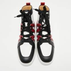 Christian Louboutin Tricolor Leather Vida High Top Sneakers Size 42
