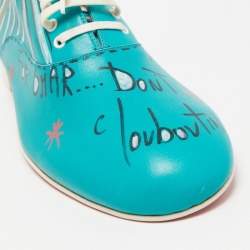 Christian Louboutin Green Leather Lace Up Oxfords Size 42