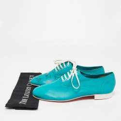 Christian Louboutin Green Leather Lace Up Oxfords Size 42