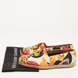 Christian Louboutin Multicolor Floral Canvas Nanou Orlato Espadrille Flats Size 42