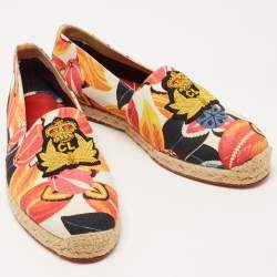 Christian Louboutin Multicolor Floral Canvas Nanou Orlato Espadrille Flats Size 42