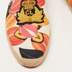 Christian Louboutin Multicolor Floral Canvas Nanou Orlato Espadrille Flats Size 42