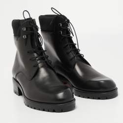 Christian Louboutin Black Leather Trapman Boots Size 43 