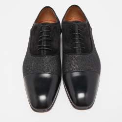 Christian Louboutin Black Leather and Fabric Daviol Derby Size 43