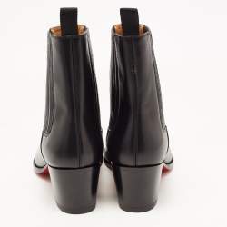 Christian Louboutin Black Leather Chelsea Boots Size 43