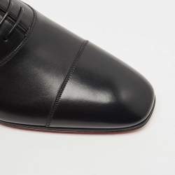 Christian Louboutin Black Leather Greggo Lace Up Oxfords Size 39.5