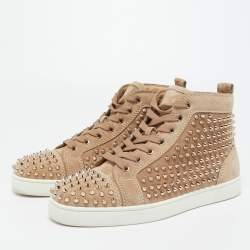 Christian Louboutin Spike Suede High Top Sneakers Shoes Black EU 41 From  Japan