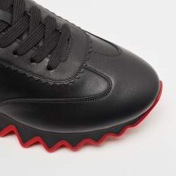 Christian Louboutin Black Leather Loubishark Low Top Sneakers Size 41