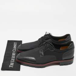 Christian Louboutin Black Neoprene, Leather and Fabric Mika Sky Derby Size 42.5 